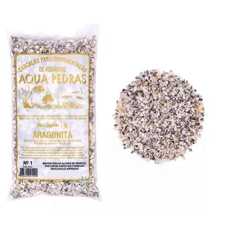 ARAGONITA CALCÁRIO DE CONCHA MOÍDA N°1 1KG AQUAPEDRA