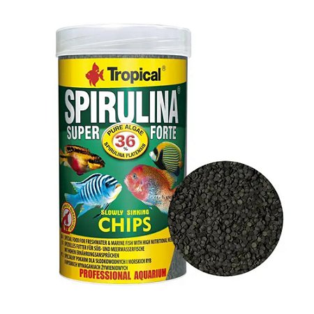 RAÇÃO TROPICAL SPIRULINA SUPER FORTE CHIPS 52G