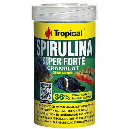RAÇÃO TROPICAL SPIRULINA SUPER FORTE GRANULAT 60G