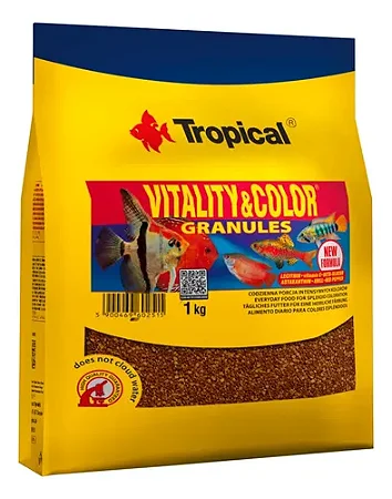 RAÇÃO TROPICAL VITALITY &amp; COLOR GRANULES 1KG