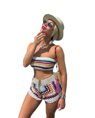 Conjunto crochê Flavia Pavanelli