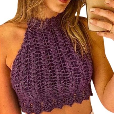 Cropped de crochê