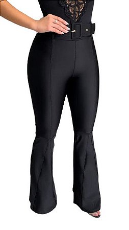 Calça Cirre Flare com cinto TAM M - San Divino's Luxo Store Moda e  Acessórios Femininos