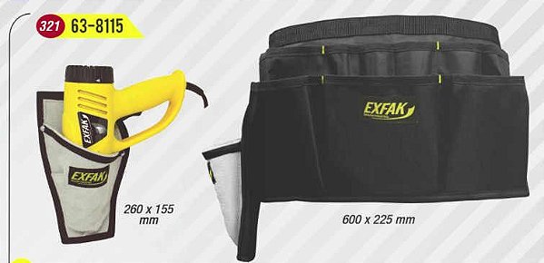 BAINHA PORTA FERRAMENTA PROFISSIONAL GRANDE C/ 10 BOLSOS 63-8115