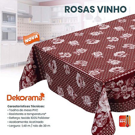 PLASTICO ALKOTERM ROSAS VINHO 0,05 1,40X30