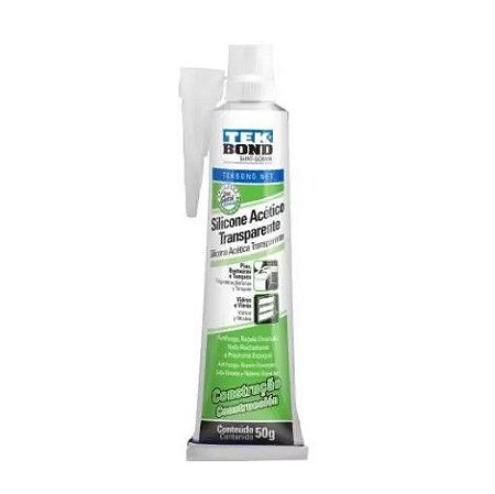 SILICONE ACETINADO TRANSP (TUBETE) TEK BON 50G