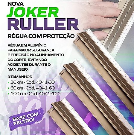 REGUA ALUMINIO COM PROTECAO 60CM JOKER