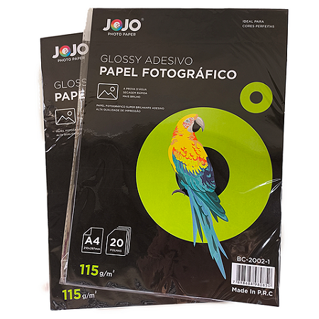 Papel Glossy adesivo