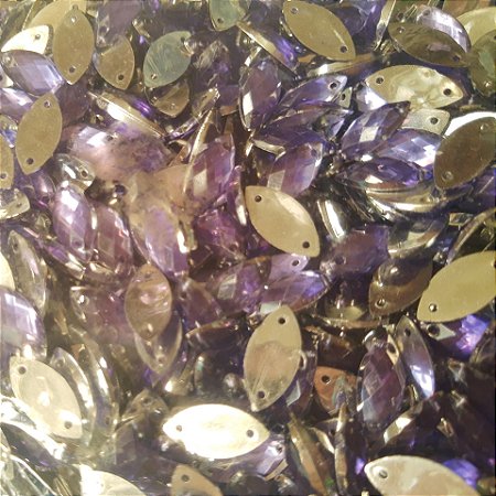 Chaton acrílico Navete com furo, pct c/100 un