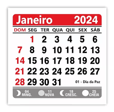 Mini calendário 2026 - 50 unidades