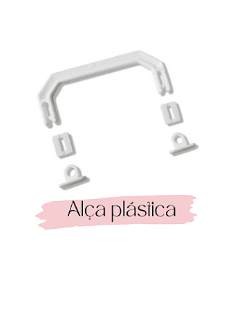 Alça para maleta de encaixe branca pct 5/10/20