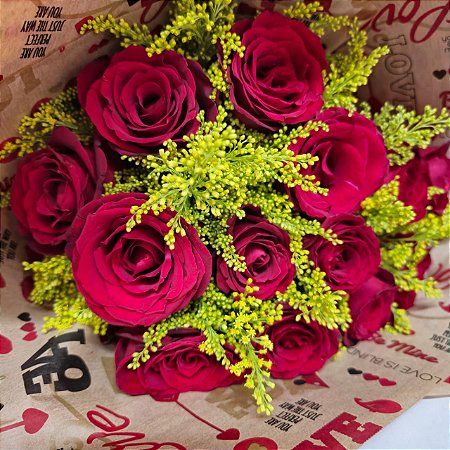 Buquê 12 rosas