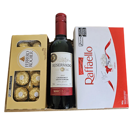 Bandeja Chocolates com Vinho