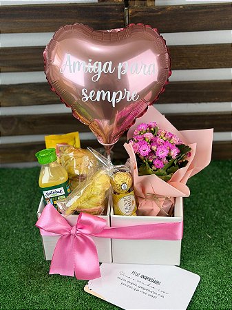 Kit Café da Manhã com Chocolate e Mini Flor