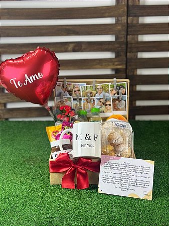 Café da Manhã com Caneca Personalizada e Varal Fotos