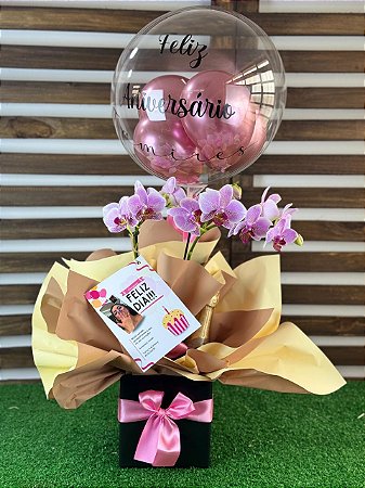 Kit Orquídea com Balão e Cartão Foto