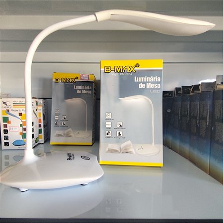 Luminária de Mesa Recarregável Touch Articulável 3 Níveis