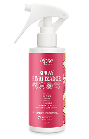 Spray Finalizador - para cabelos com curvatura 260 ml - No Poo / Low Poo - Ação Condicionante Ápice