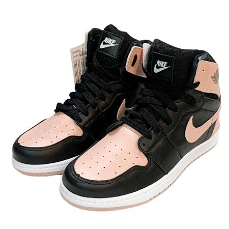air jordan 1 preto e nude