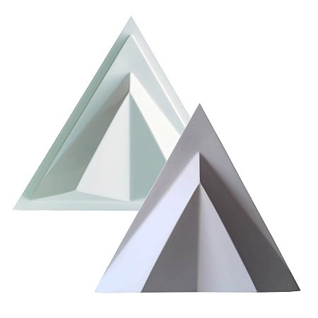 Forma Molde para Gesso 3D e Cimento Modelo Triangulo 33x38 ABS - Esquadro Perfeito