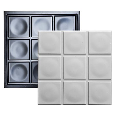 Forma Molde para Gesso 3D e Cimento Modelo Pola 49x49 ABS - Esquadro Perfeito
