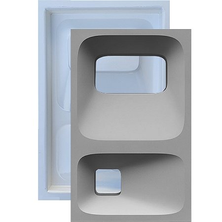 Forma Molde para Gesso 3D e Cimento Modelo Cobogó Quadricular 23x38 ABS - Esquadro Perfeito