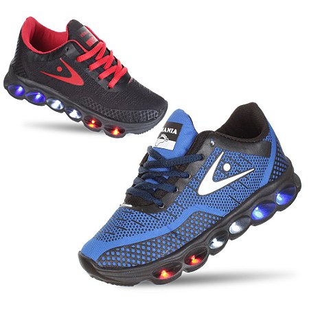Tenis Infantil Masculino De Led Luz Pisca Meninos - Pemania Calcados  infantis