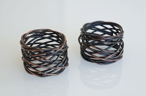 Conjunto com 4 porta-guardanapos complement Tresse