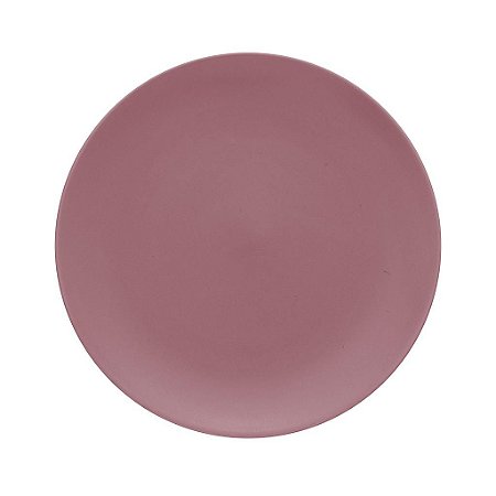 Prato raso de cerâmica Color Home Blush