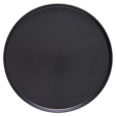 Prato raso de cerâmica Edge preto