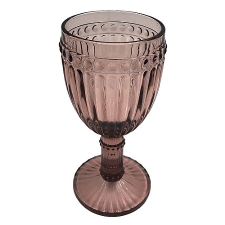 Conjunto de 6 taças de vinho de vidro rosa INCASA de 180 ml