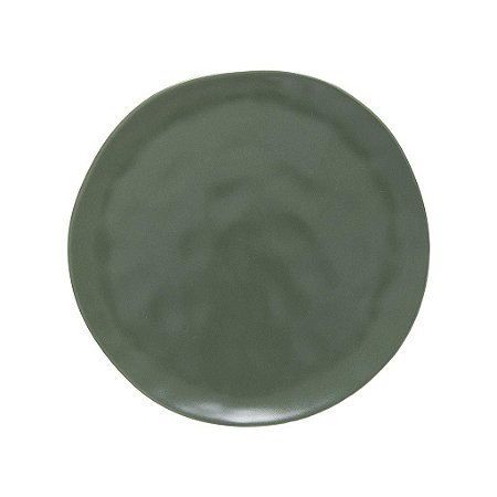 Prato sobremesa cerâmica folha linha Organic