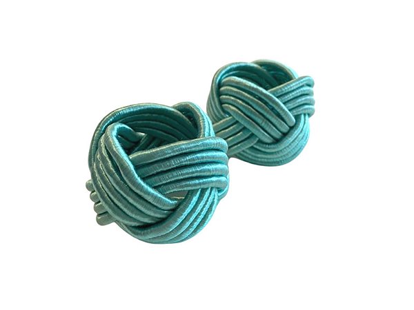 Conjunto com 4 porta-guardanapos Traccia turquesa
