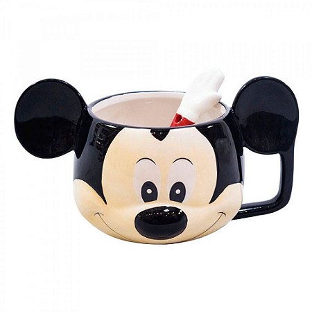 Caneca 3D Mickey Rosto Porcelana 280ml