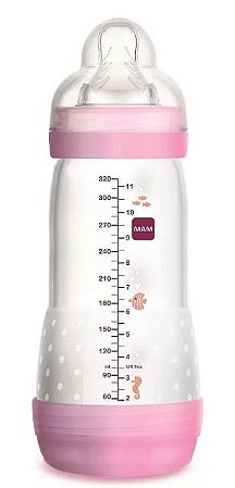 Mamadeira MAM Easy Start (Rosa) 320ml Anti-cólica e Auto-esterilizável