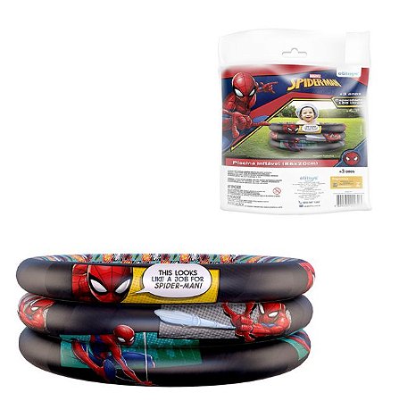 Piscina Inflável Infantil Spidermen 100L (86x20cm)