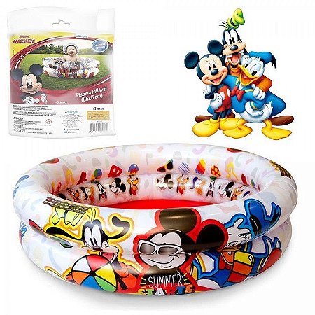 Piscina Inflável Infantil Disney Mickey 37L (65x17cm)