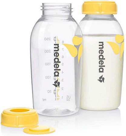 Frascos Pote para armazenar leite materno capacidade 250ml Medela c/ 2 uni