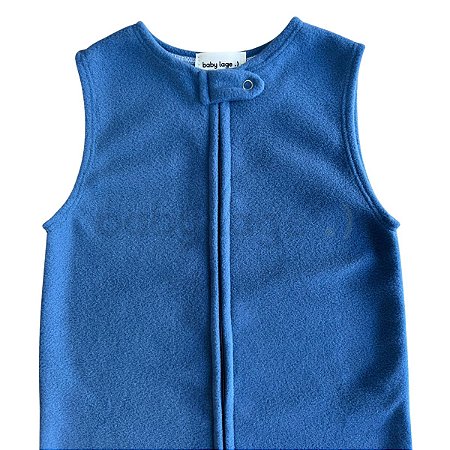 Saco Saquinho de Dormir Bebê (Sleep Bag) Cobertor de Vestir Soft (Azul) Tam. M