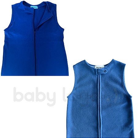 KIT 2 Un - Saco Saquinho de Dormir Bebê - Verão P Inverno M (Azul)