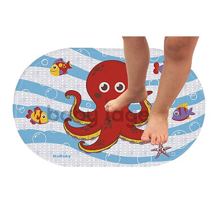 Tapete para banho (banheiro) infantil antiderrapante Polvo - Kababy