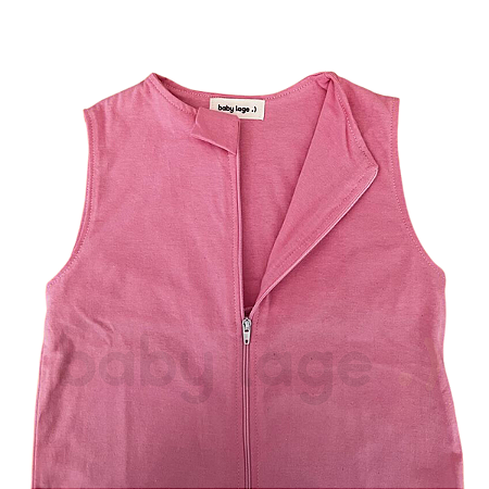 Saco Saquinho de Dormir Bebê (Sleep Bag) Malha Verão (Rosa Chiclete) Tam. P