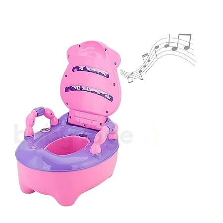 Troninho Penico Infantil Musical Fazendinha (Rosa) - Prime Baby