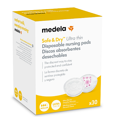 Absorvente Protetores para seios descartável Safe & Dry (Ultra Thin) Medela c/ 30 un