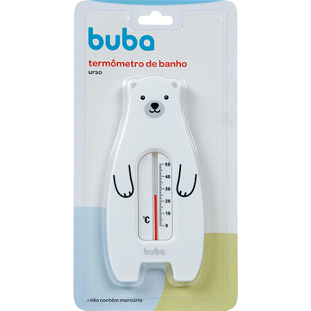 Termômetro de banho banheira para bebê urso (Branco) Buba - Cód. 12646