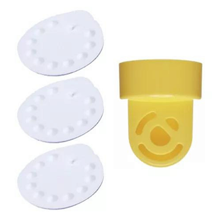 Kit 1 válvula e 3 membranas para bombinha extrator de leite materno Medela