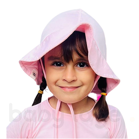 Chapéu de praia piscina proteção uv infantil bebê (Rosa claro)