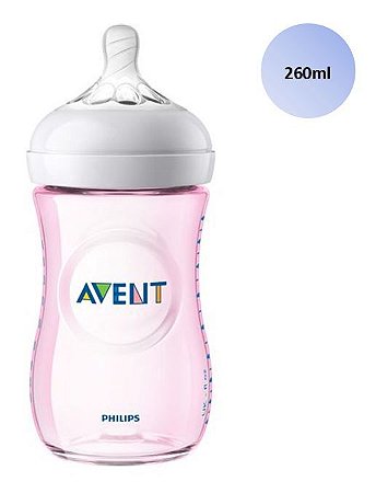 Mamadeira Avent Pétala Anticólica 260ml (Rosa) - SCF034/17 - Philips Avent