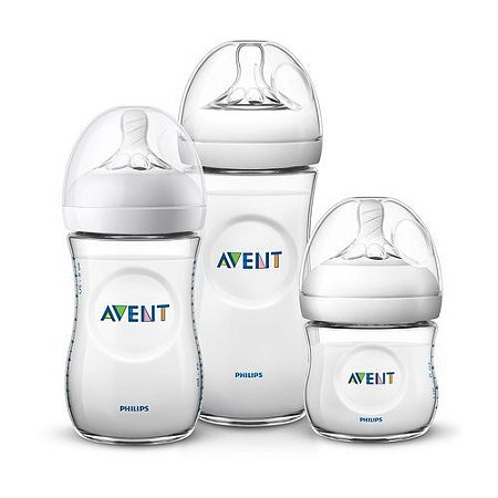 Mamadeira Avent Pétala Anticólica KIT PACK TRIPLO 125ml, 260ml e 330ml - SCD101/03 - Philips Avent