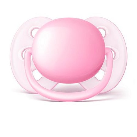 Chupeta Avent Ultra Soft 0 a 6 meses Unitária (Rosa) - SCF413/10 - Philips Avent